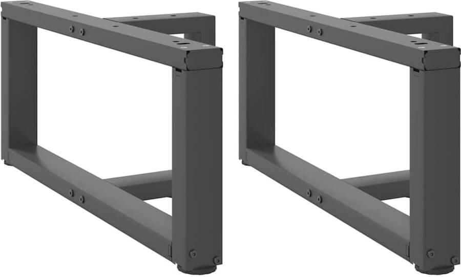 VidaXL Salontafelpoten T-vormig Staal Antraciet Salontafel Potten Tafellaar Poten Metalen Tafelpoten T-vormige Tafelpoten Zwarte Tafelpoten
