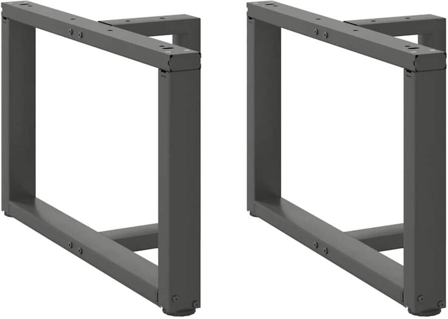 VidaXL Salontafelpoten T-vormig Staal Antraciet Salontafel Potten Tafelpoten Industrieel Design Zwarte Tafelpoten Metaal Tafelpoten