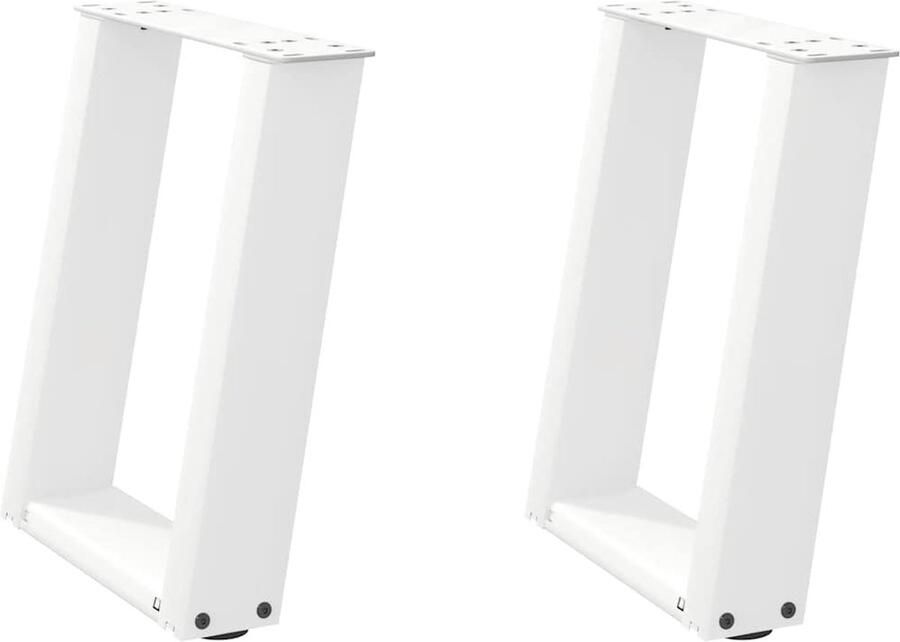 VidaXL Salontafelpoten U-vormig 28x43 cm Wit Salontafel Potten Tafelpoten Salontafel Onderstel Witte Tafelpoten Industriële Tafelpoten