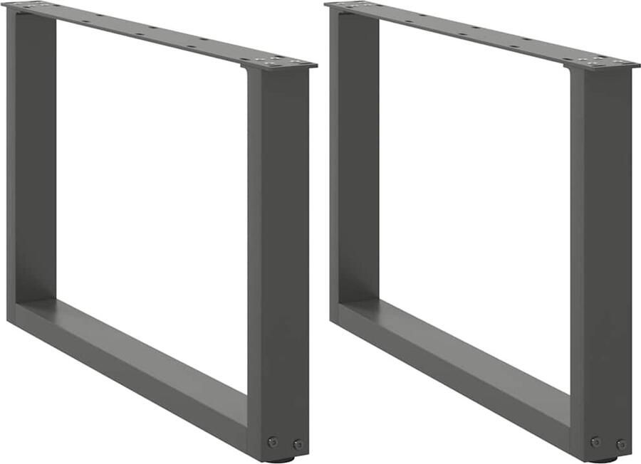 VidaXL Salontafelpoten U-vormig 70x43 cm Staal Salontafel Potten Tafelpoten Set Metalen Tafelpoten Zwarte Tafelpoten Moderne Tafelpoten