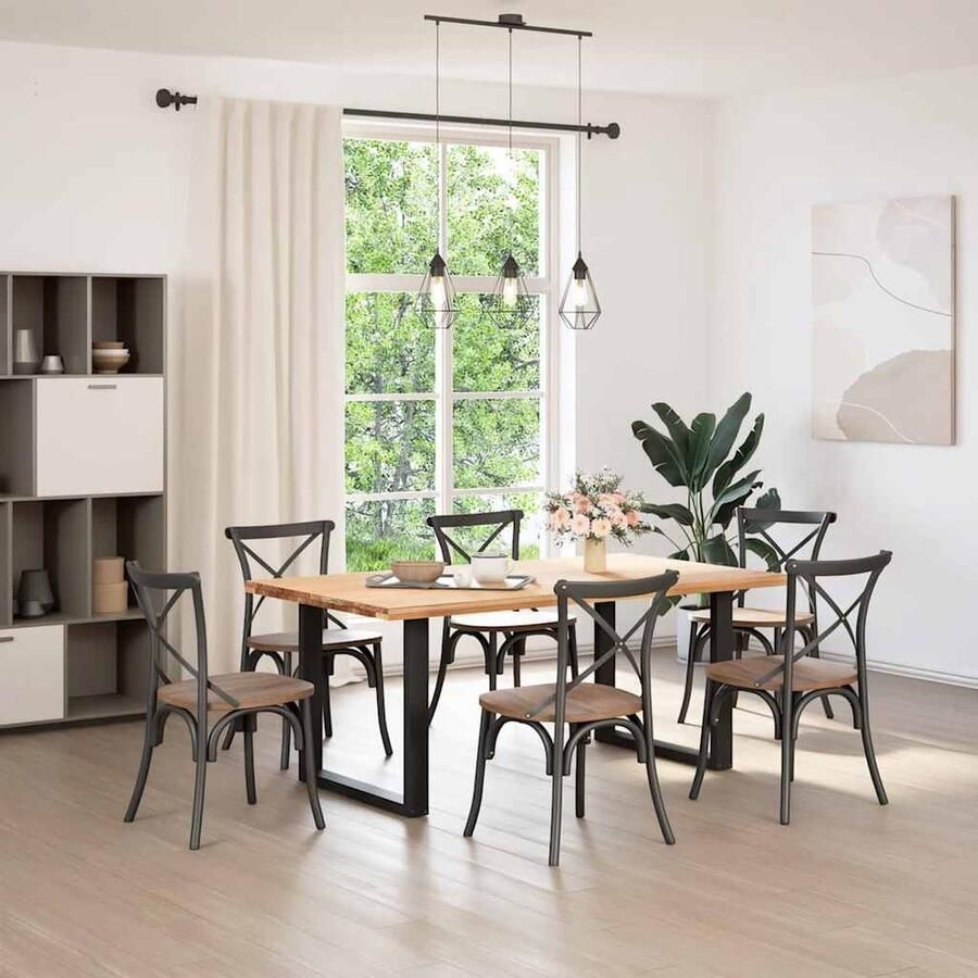 VidaXL Salontafelpoten U-vormig 90x(72-73) cm Zwart Eetkamerstoel Eetkamerset Tafelvoet Metalen Tafelvoet Zwarte Tafelvoet