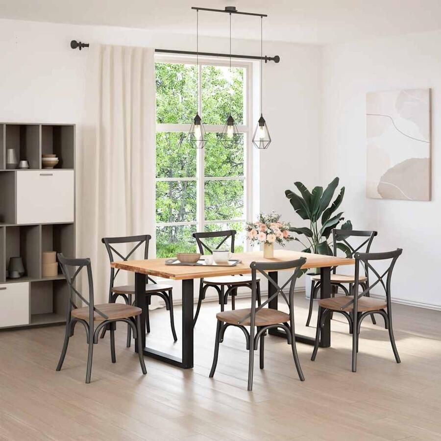 VidaXL Salontafelpoten U-vormig Staal Zwart Eettafel Potten Salontafel Poten Tafelpoten Zwart Metalen Tafelpoten Eettafel Onderstel - Foto 2