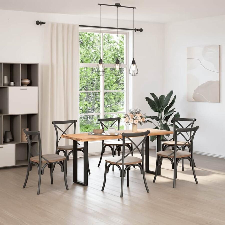 VidaXL Salontafelpoten U-vormig Staal Zwart Salontafel Potten Salontafel Poten Zwart Tafelpoten Staal Tafelpoten Design Salontafel Onderstel - Foto 2