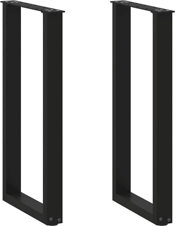 VidaXL Salontafelpoten U-vormig Staal Zwart Salontafel Potten Salontafel Poten Zwart Tafelpoten Staal Tafelpoten Design Salontafel Onderstel