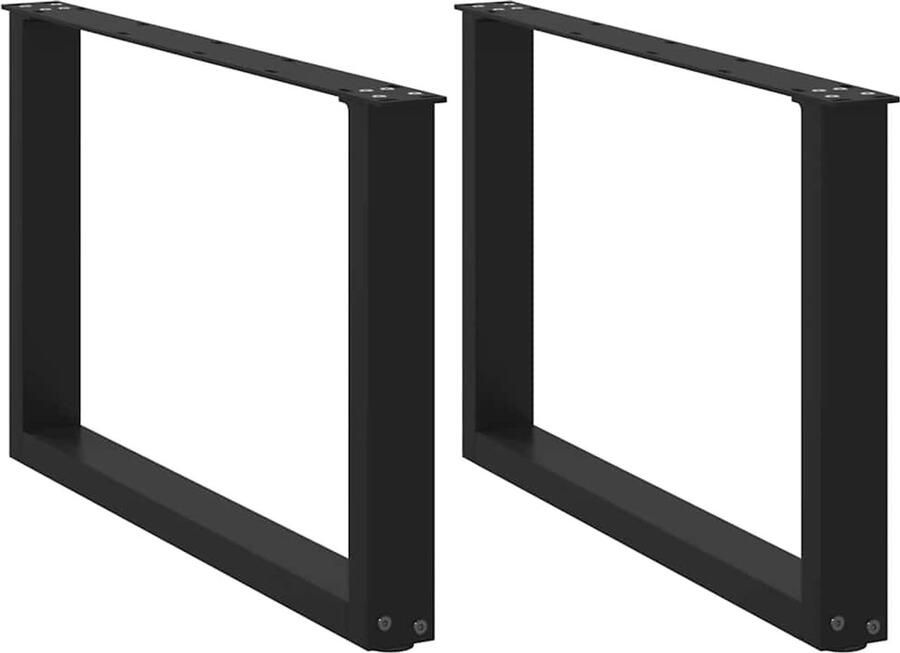 VidaXL Salontafelpoten U-vormig Staal Zwart Salontafel Potten Zwarte Salontafelpoten Metalen Salontafelpoten U-vormige Salontafelpoten Salontafel Onderstel