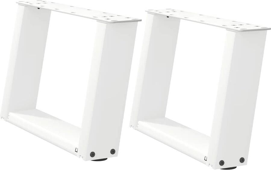 VidaXL Salontafelpoten U-vormig 50x30-31 cm Wit Salontafel Potten Metalen Tafelpoten Salontafel Onderstel Tafelvoet Vintage Tafelpoten - Foto 2