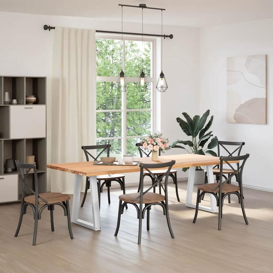 VidaXL Salontafelpoten Wit Staal Verstelbaar Salontafel Pot Salontafel Poten V-vormige Tafelpoten Witte Tafelpoten Metalen Tafelpoten