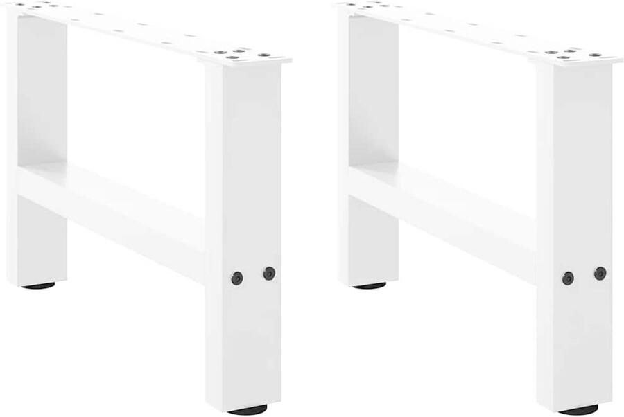 VidaXL Salontafelpoten Verstelbaar Staal Wit Salontafel Potten Salontafelbenen Witte Salontafelpoten Metalen Salontafelpoten Industriële Salontafelpoten