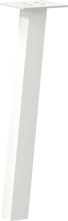 VidaXL Salontafelpoten Wit 30 cm 4 stuks Salontafel Potten Salontafel Poten Modern Salontafel Poten Wit Staal Salontafel Poten Tafelpoten Decoratief