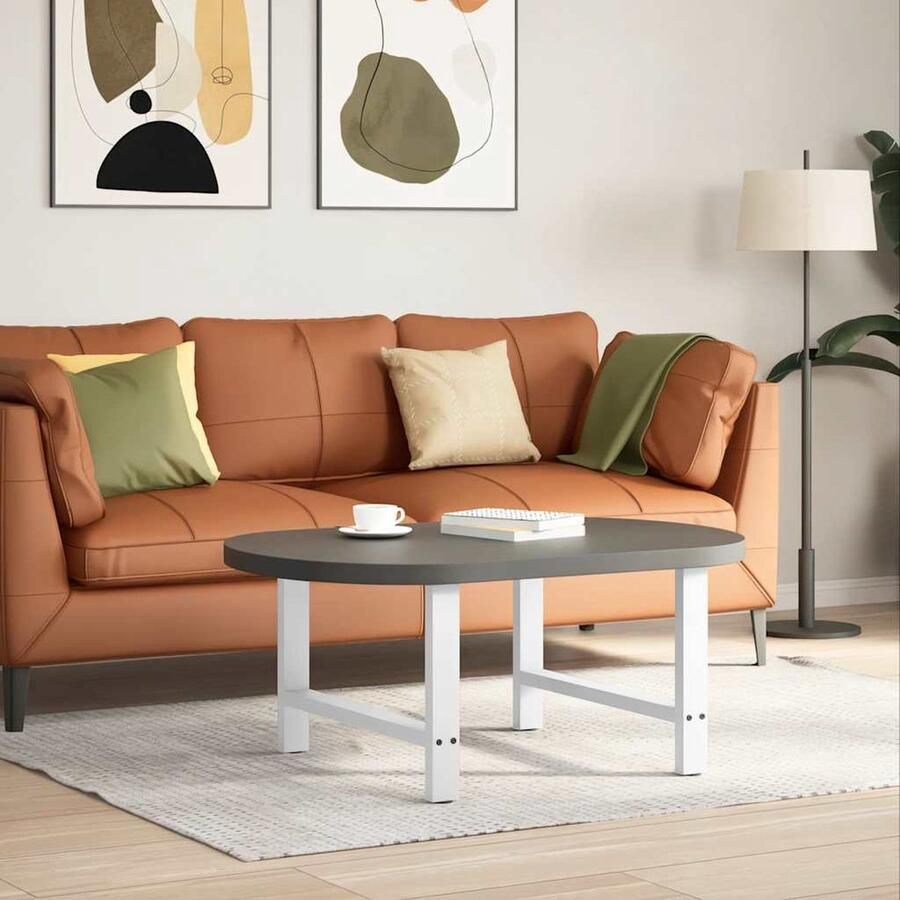 VidaXL Salontafelpoten Wit Staal Set van 2 Salontafel Potten Salontafel Poten Wit Tafelpoten Modern Tafelpoten Staal Meubilair Accessoires