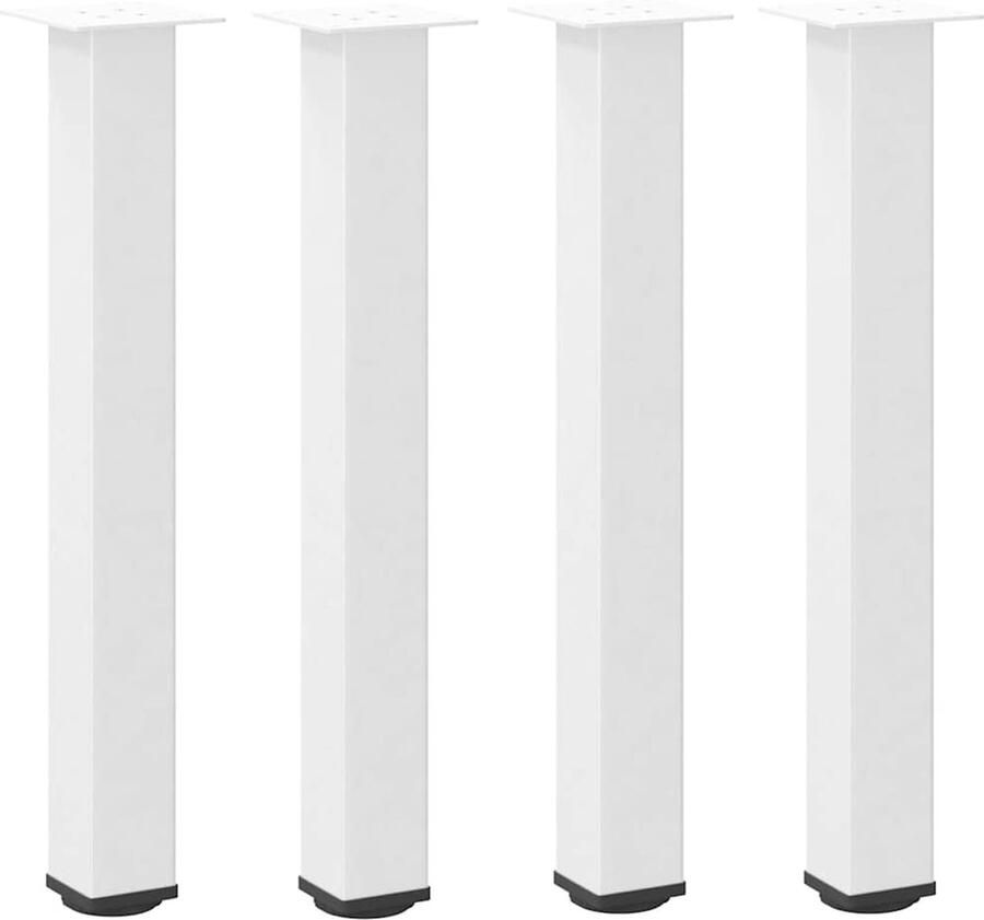 VidaXL Salontafelpoten Wit Verstelbaar Staal Salontafelpoten Staal Tafelpoten Wit Tafelpoten Salontafel Onderstel Tafelvoet