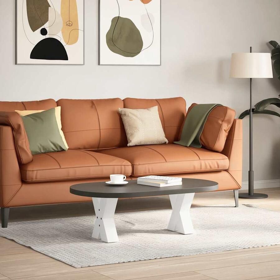 VidaXL Salontafelpoten X-vormig Wit Staal 40x31cm Salontafel Potten Metalen Tafelpoten Witte Tafelpoten X-vormige Tafelpoten Salontafel Onderstel - Foto 2