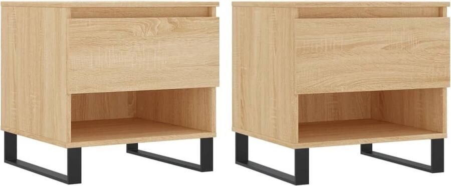 VidaXL -Salontafels-2-st-50x46x50-cm-bewerkt-hout-sonoma-eikenkleurig