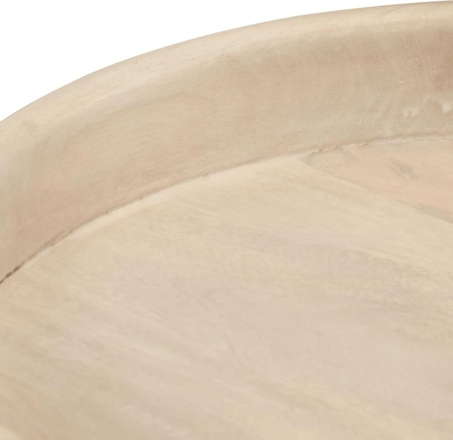 VidaXL -Salontafels-3-st-rond-massief-mangohout - Foto 2
