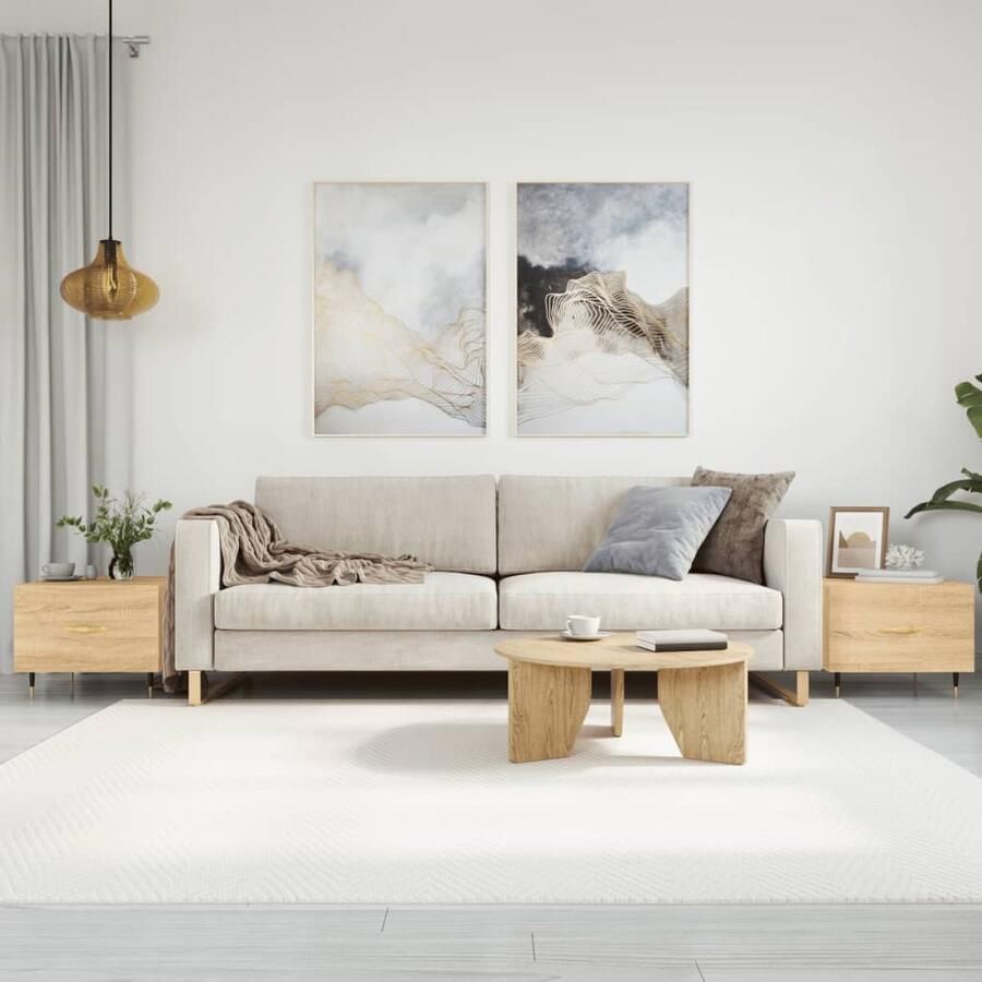 VidaXL Salontafels Set van 2 50x50x40 cm Sonoma Eiken Salontafel Bijzettafels Houten Salontafel Trendy Salontafel Salontafeltje Tv Tafel Sidetable Coffee Table - Foto 2