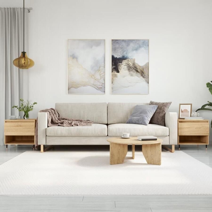 VidaXL Salontafels Set van 2 Sonoma Eiken 50x46x50 cm Salontafel Houten Salontafel Eiken Salontafel Sonoma Eiken Salontafeltje Bijzettafels Tv Tafel Living Room Furniture - Foto 2