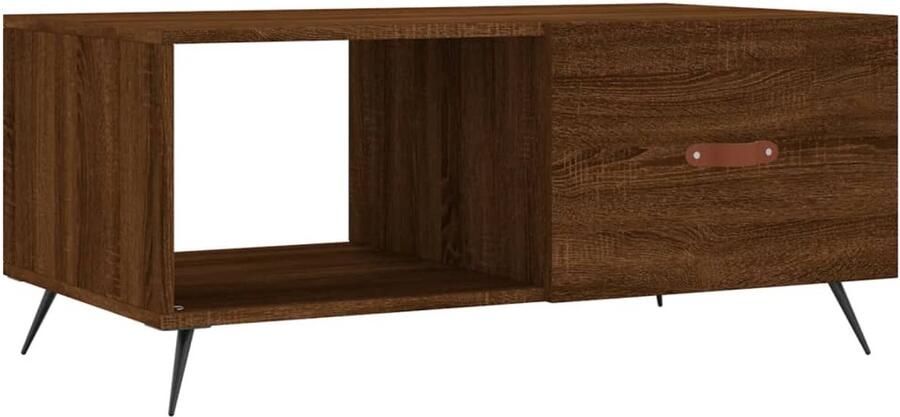 The Living Store Salontafel Oak Brown s Furniture 90 x 50 x 40 cm Stylish Practical Salontafel Salontafeltje Houten Salontafel Bruine Meubels Bruine Eiken Salontafel