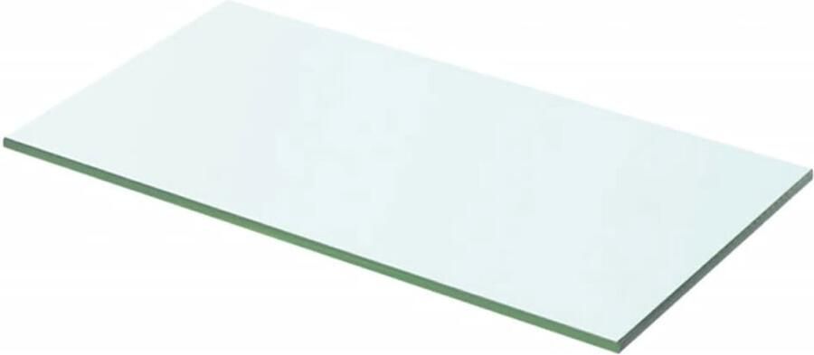 VidaXL Schappen 2 st 50x20 cm glas transparant Glazen Schap Wandplank Vitrinekast Display Transparant Glas