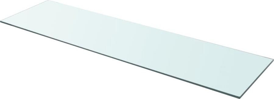 VidaXL Schappen 2 stuks 110x30 cm Glas Transparant Glazen Wandplank Vitrinekast Displayrek Hangend Rek Woonaccessoire