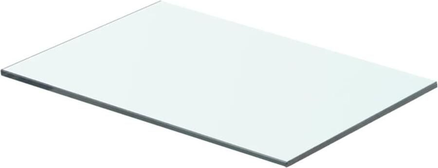 VidaXL Schappen 2 stuks 40x20 cm Glas Transparant Glazen Schap Wandplank Vitrinekast Displayrek Woonaccessoires