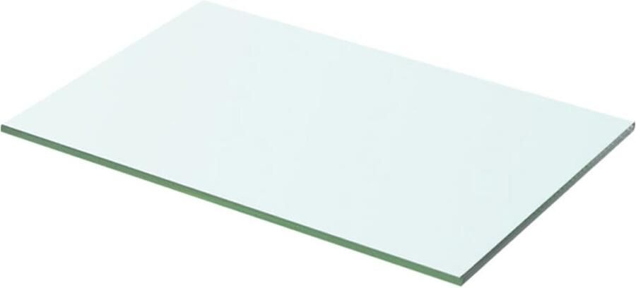 VidaXL Schappen 2 stuks 50x25 cm Transparant Glas Glazen Schap Wandplank Vitrinekast Displayrek Transparant Glas