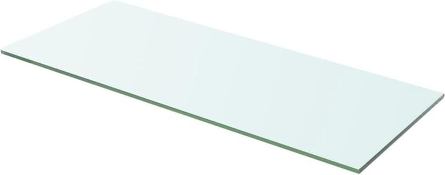 VidaXL Schappen 2 stuks 60x20 cm Glas Transparant Glazen Schap Wandplank Vitrinekast Displayrek Transparant Glas
