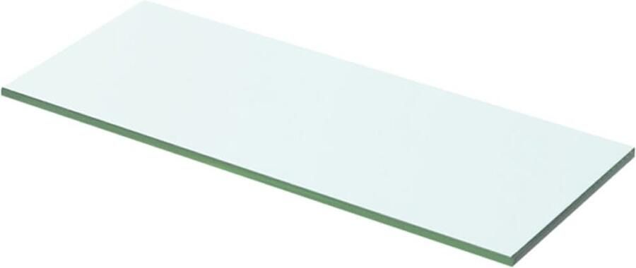 VidaXL Schappen 2 stuks Glas 50x15 cm Transparant Wandplankje Wanddecoratie Glazen Plank Vitrinekast Display