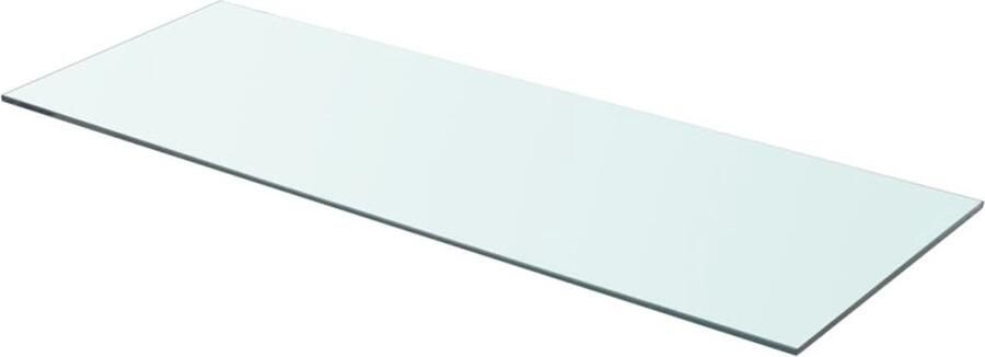 VidaXL Schappen 2 stuks Glas 80x30 cm Transparant Glazen Schap Wandplank Vitrinekast Displayrek Woonaccessoires