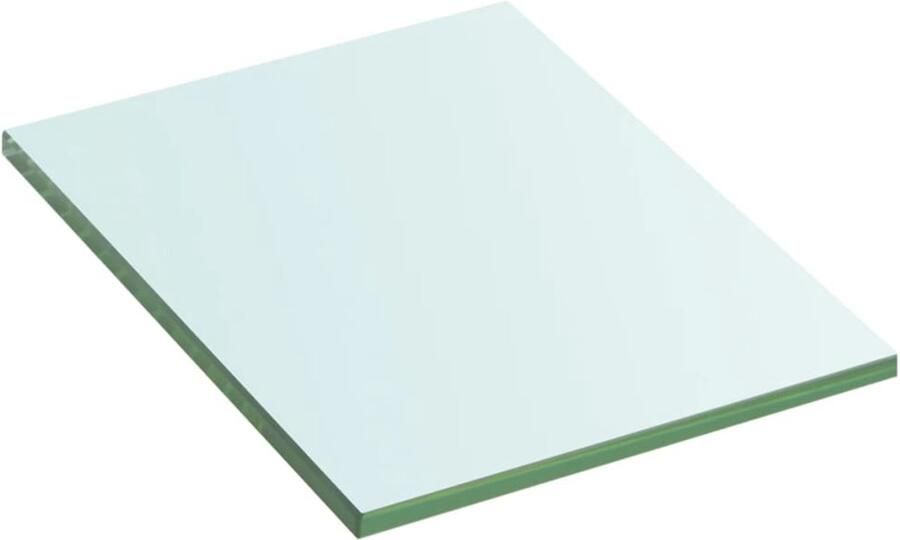 VidaXL Schappen Gehard glas Transparant 2 stuks Glazen Schap Wandplank Vitrinekast Display Decoratief