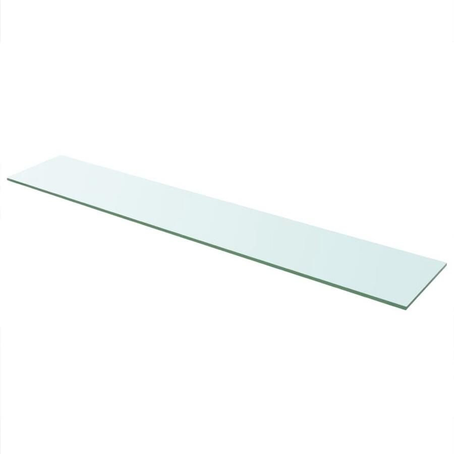 VidaXL Schappen Glas 110x20 cm 2 stuks Transparant Glazen Schap Wandplank Vitrinekast Displayrek Transparant Glas