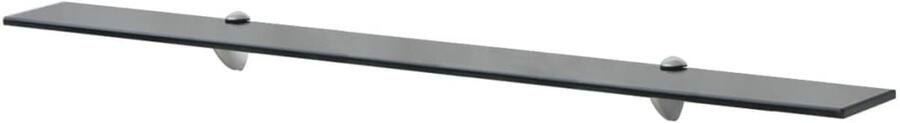 VidaXL Wandplanken Zwevende Planken Schappen zwevend 2 st 100x10 cm 8 mm glas Glazen Schappen Zwarte Schappen Minimalistisch Design