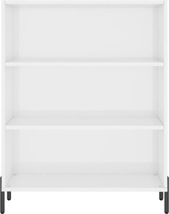 VidaXL Schappenkast Schappenkasten Wandkast Kast Schappenkast 69-5x32-5x90 cm bewerkt hout hoogglans wit - Foto 2