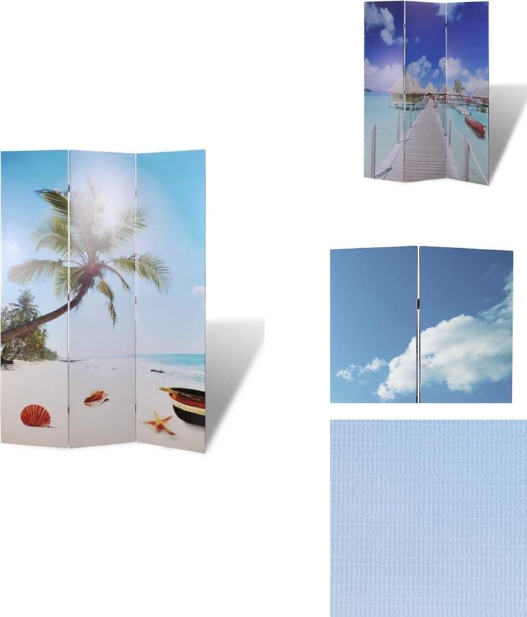 VidaXL Scheidingswand Scheidingswanden Ruimteverdeler Ruimteverdelers Kamerscherm inklapbaar strand 120x170 cm