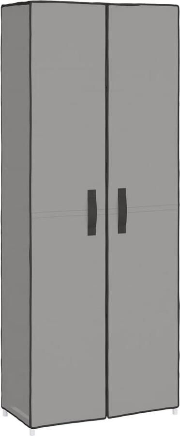 The Living Store Schoenenkast 60x30x166 cm stof grijs Schoenenkast Schoenen Organisatie Kasten Voor Schoenen Opslag Schoenen Schoenuitlegers