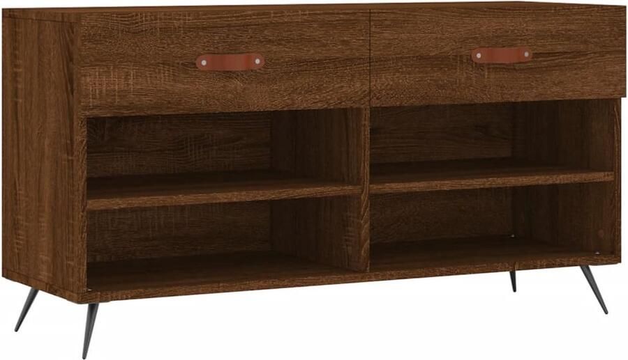 Prolenta Premium INFIORI Schoenenbank 102x35x55 cm bewerkt hout sonoma eikenkleurig - Foto 2