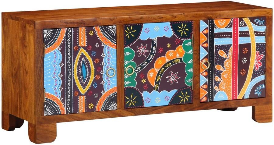 VidaXL Opslag & Entreebanken Bruin Meerkleurig Massief sheeshamhout