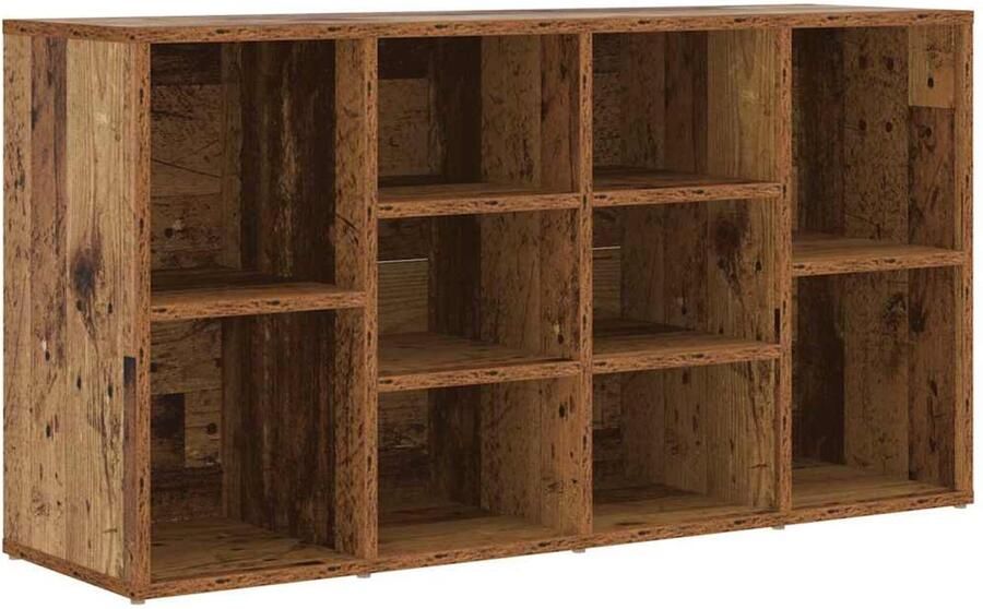 VidaXL Schoenenbank met plank Oud hout 103 x 30 x 54.5 cm Bewerkt hout