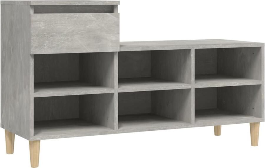 VidaXL -Schoenenkast-102x36x60-cm-bewerkt-hout-betongrijs