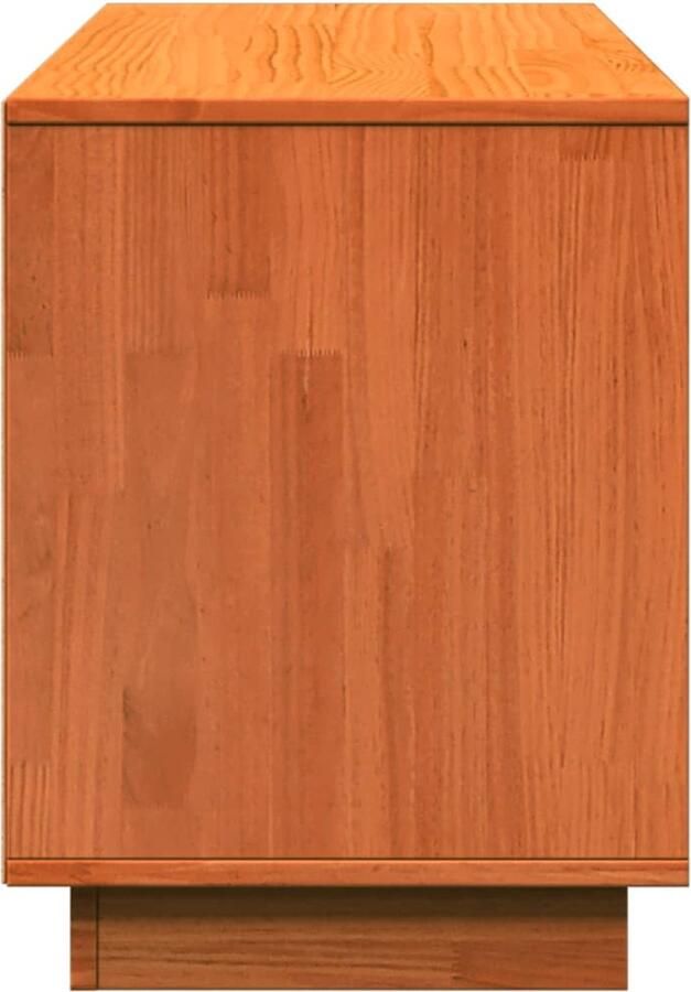 VidaXL Schoenenkast 110x34x45 cm massief grenenhout wasbruin - Foto 2