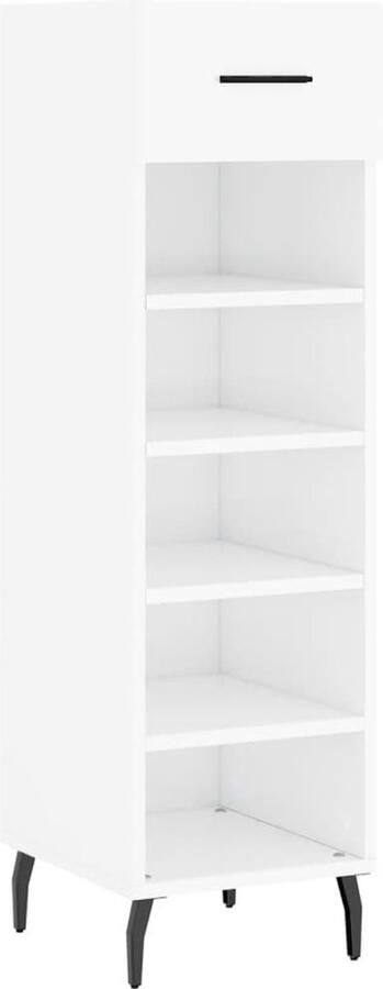 VidaXL -Schoenenkast-30x35x105-cm-bewerkt-hout-hoogglans-wit - Foto 2