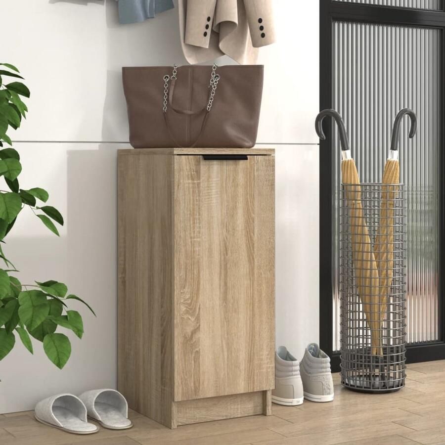 VidaXL Schoenenkast 30x35x70 cm Sonoma eikenkleurig Schoenenkast Schoenen Rek Schoenuitlegger Bergruimte Kastje
