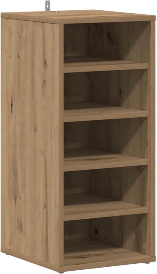 VidaXL Schoenenkast 32x35x70 cm bewerkt hout artisanaal eikenkleur