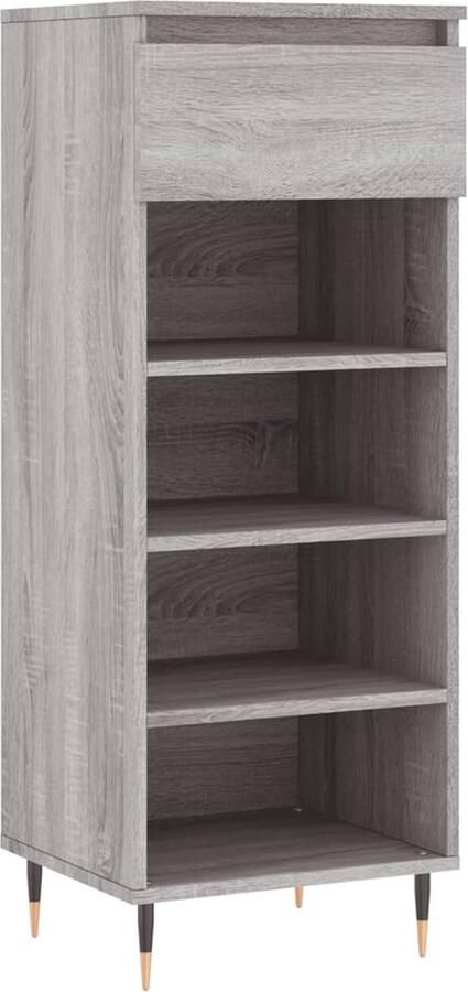 VidaXL -Schoenenkast-40x36x105-cm-bewerkt-hout-grijs-sonoma