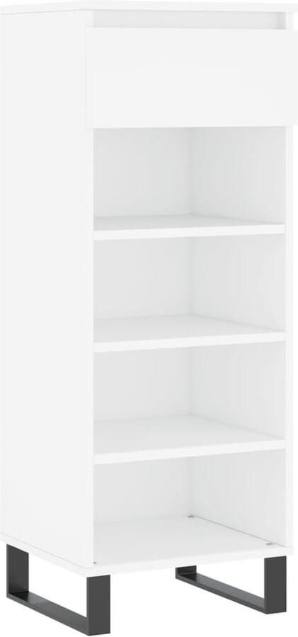 VidaXL -Schoenenkast-40x36x105-cm-bewerkt-hout-wit - Foto 2