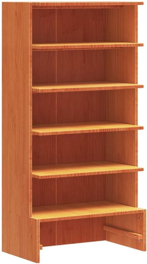 VidaXL Schoenenkast 52x30x104 cm massief grenenhout wasbruin