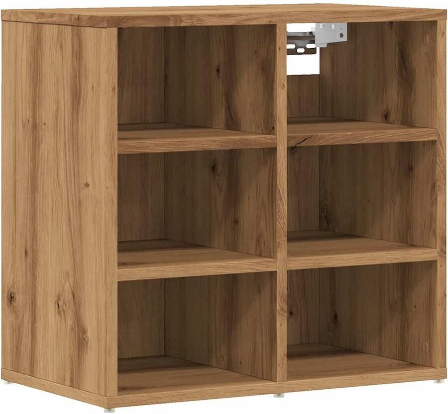 VidaXL Schoenenkast 52x30x50 cm artisanaal eikenkleur