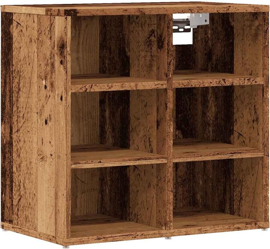 VidaXL Schoenenkast 52x30x50 cm oud houtkleurig