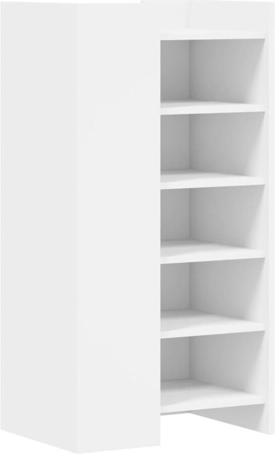 VidaXL Schoenenkast 52x37 5x100 cm bewerkt hout wit