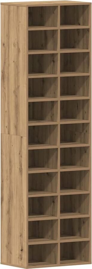 VidaXL Schoenenkast 54x34x183 cm Eikenhout