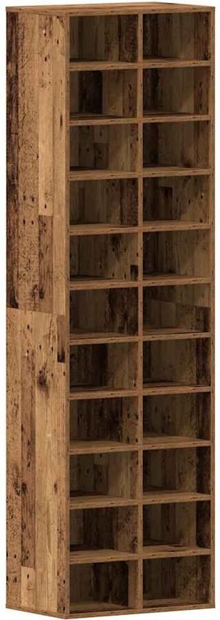 VidaXL Schoenenkast 54x34x183 cm spaanplaat oud hout